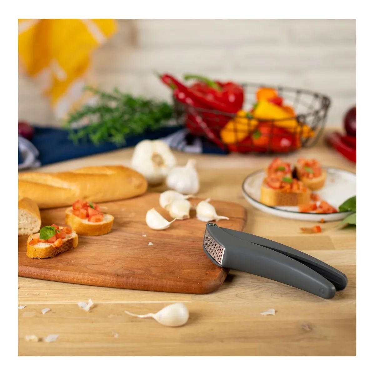 KNOBLAUCHPRESSE Easy Clean grau - Grau, Metall (16.8cm) - Kuhn Rikon