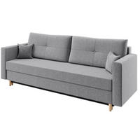 SOFA Hellgrau ALKO Ausziehbar - Grau, Naturmaterialien (217/92/85cm) - Sepro Meble