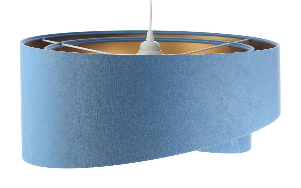 HÄNGELEUCHTE Blau 50/23 cm - Goldfarben, Kunststoff (50/1.3/23cm) - ONZENO