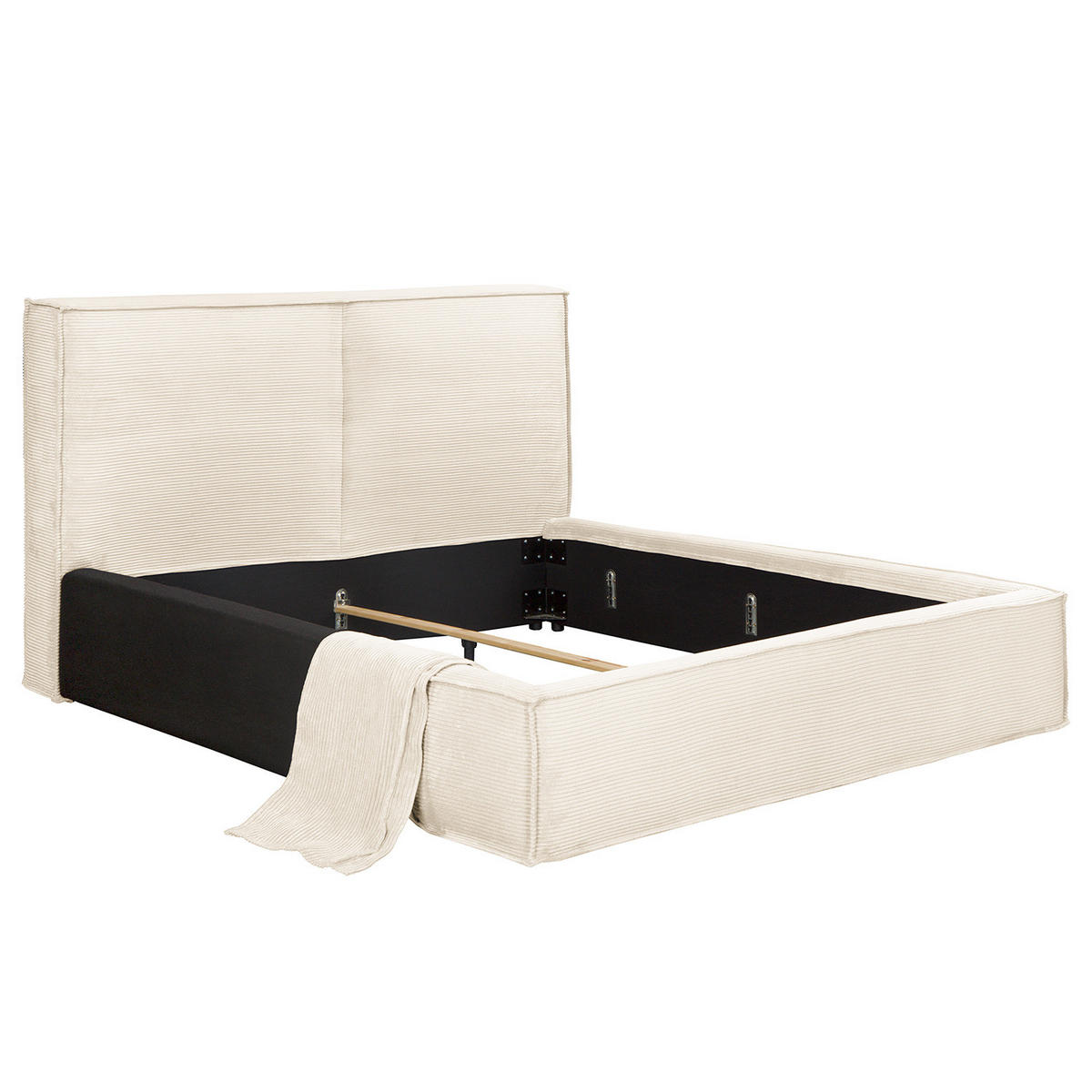 POLSTERBETT - Creme, Textil (220/200cm) - home24