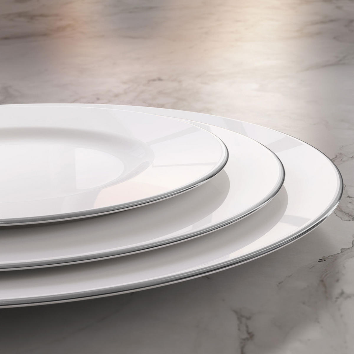 SERVIERPLATTE Anmut Platinum No.1 weiß 41 x 29 cm - Weiß, Keramik (28.5/2.6/41.3cm) - Villeroy & Boch