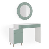 SCHMINKTISCH Arles Grün 120 cm - Weiß/Grün, Holzwerkstoff (120/77.2/40cm) - Vicco