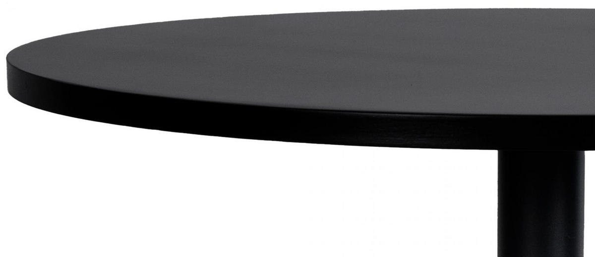 BARTISCH rund 60 cm Holz schwarz/schwarz - Schwarz, Holz/Metall (60/108/60cm) - CLP