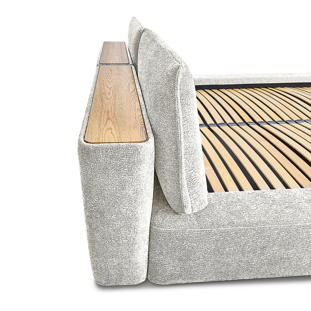 POLSTERBETT - Creme, Textil (140/200cm) - home24