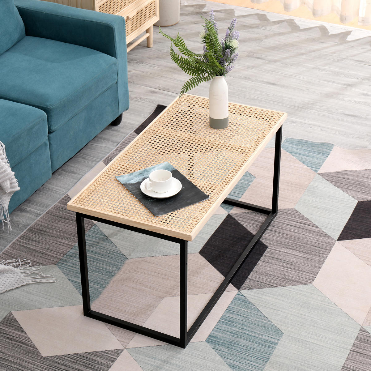 COUCHTISCH Rechteckig Schwarz 90 x 45 x 43 cm - Schwarz, Holz (45/90/43cm) - Nordlys