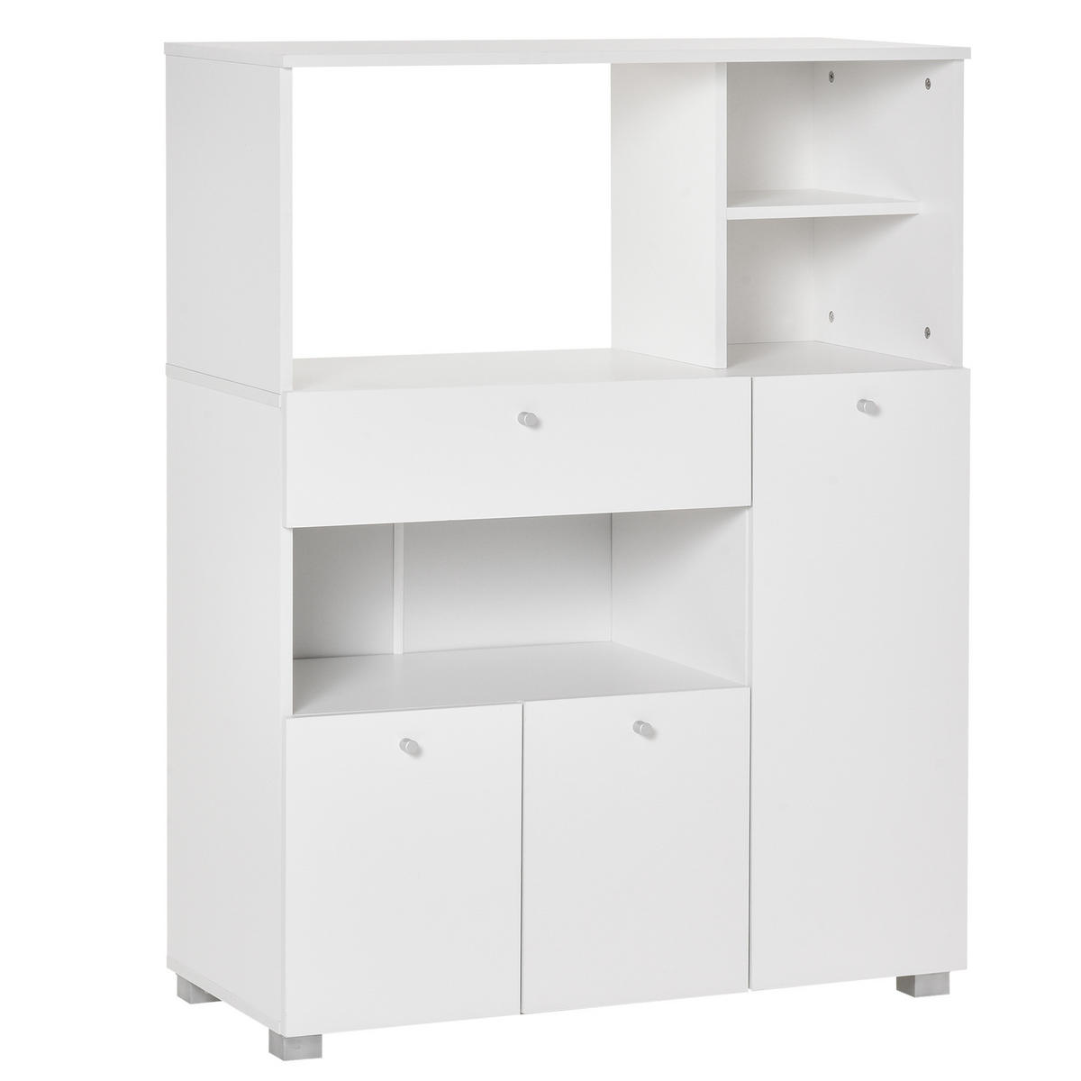 MIKROWELLENUNTERSCHRANK DE-11012 2 Türen Weiß - Weiß, Holzwerkstoff (40/120/90cm) - ComfortXL