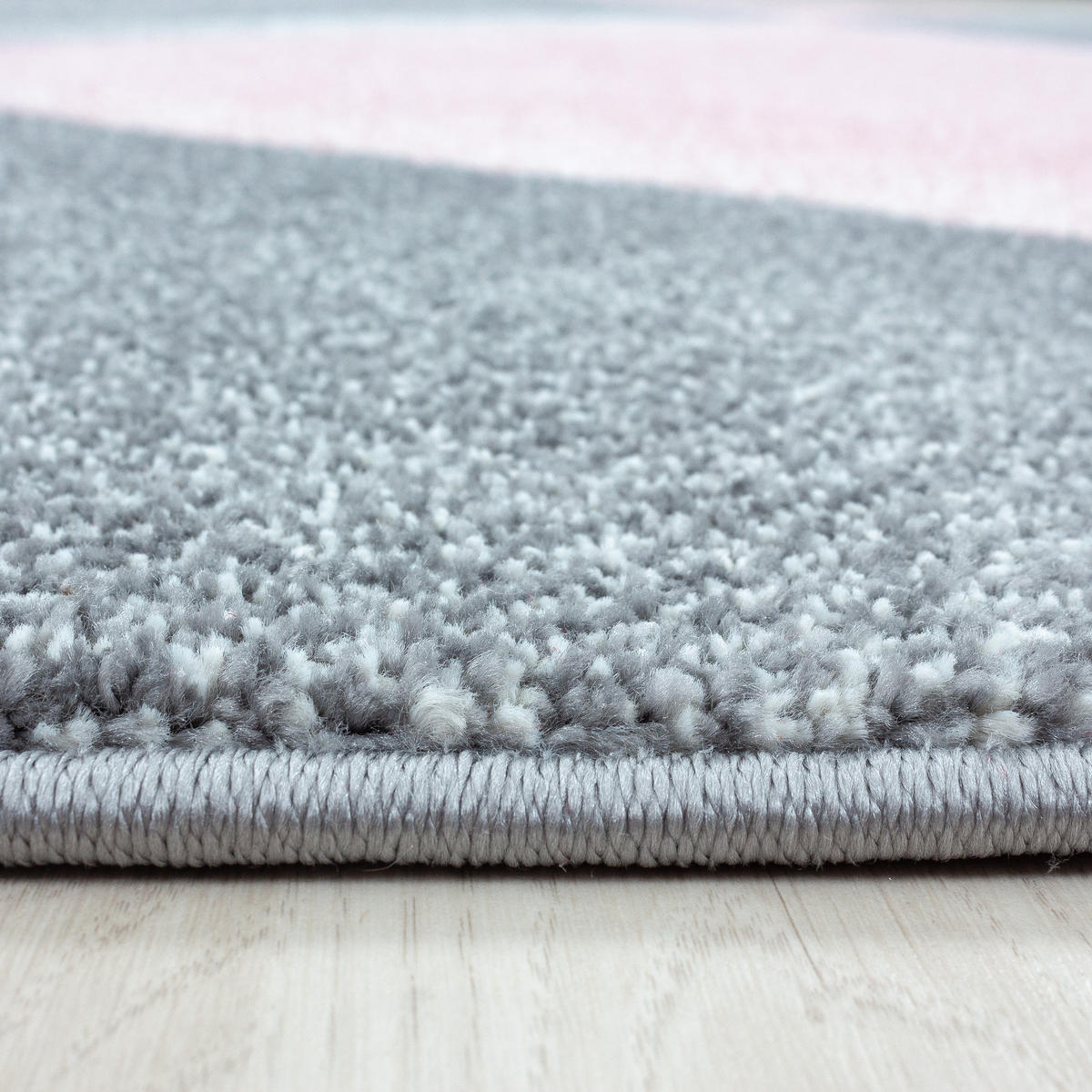 TEPPICH Kurzflor Geometrisch Polypropylen Wohnzimmer Pink Rechteckig 200x290 - Rosa, Textil (200/290cm) - KADIMA DESIGN