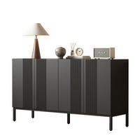 KOMODA MDF 36/61,5 cm černá, bez úchytek - černá, kompozitní dřevo (145/80/41.5cm) - BEAOK