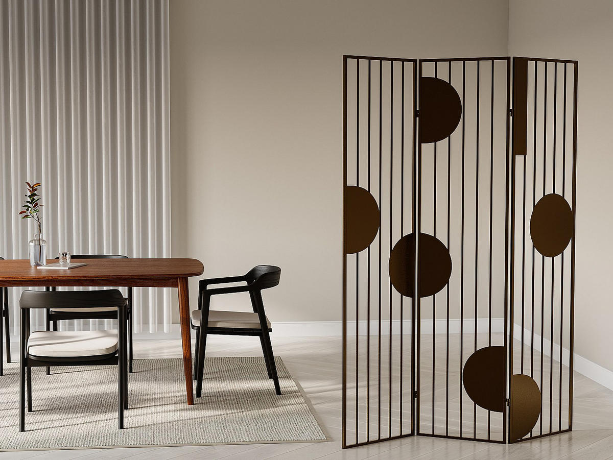 PARAVENT - 123 cmcm x 1.3 cmcm - Metall - Goldfarben - KANDY - Goldfarben, Metall (123/180/1.3cm) - Vente-Unique