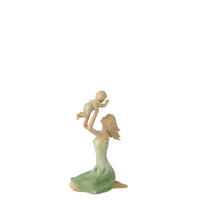 FIGUR MUTTER + BABY - Grün, Glas/Naturmaterialien (9.5/19/12cm) - J-Line