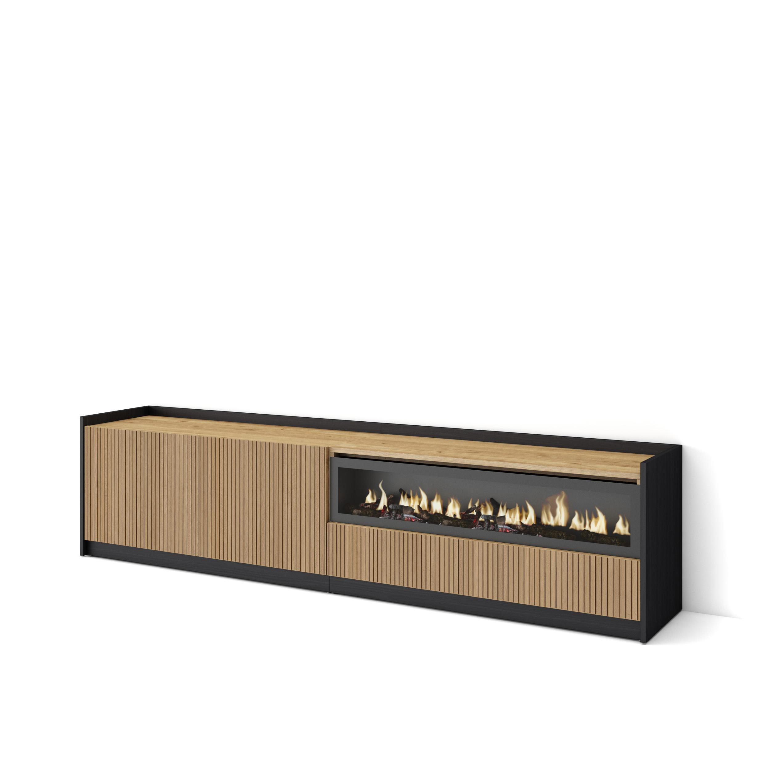 Skraut Home Lowboard, Eiche 207x50x37 cm