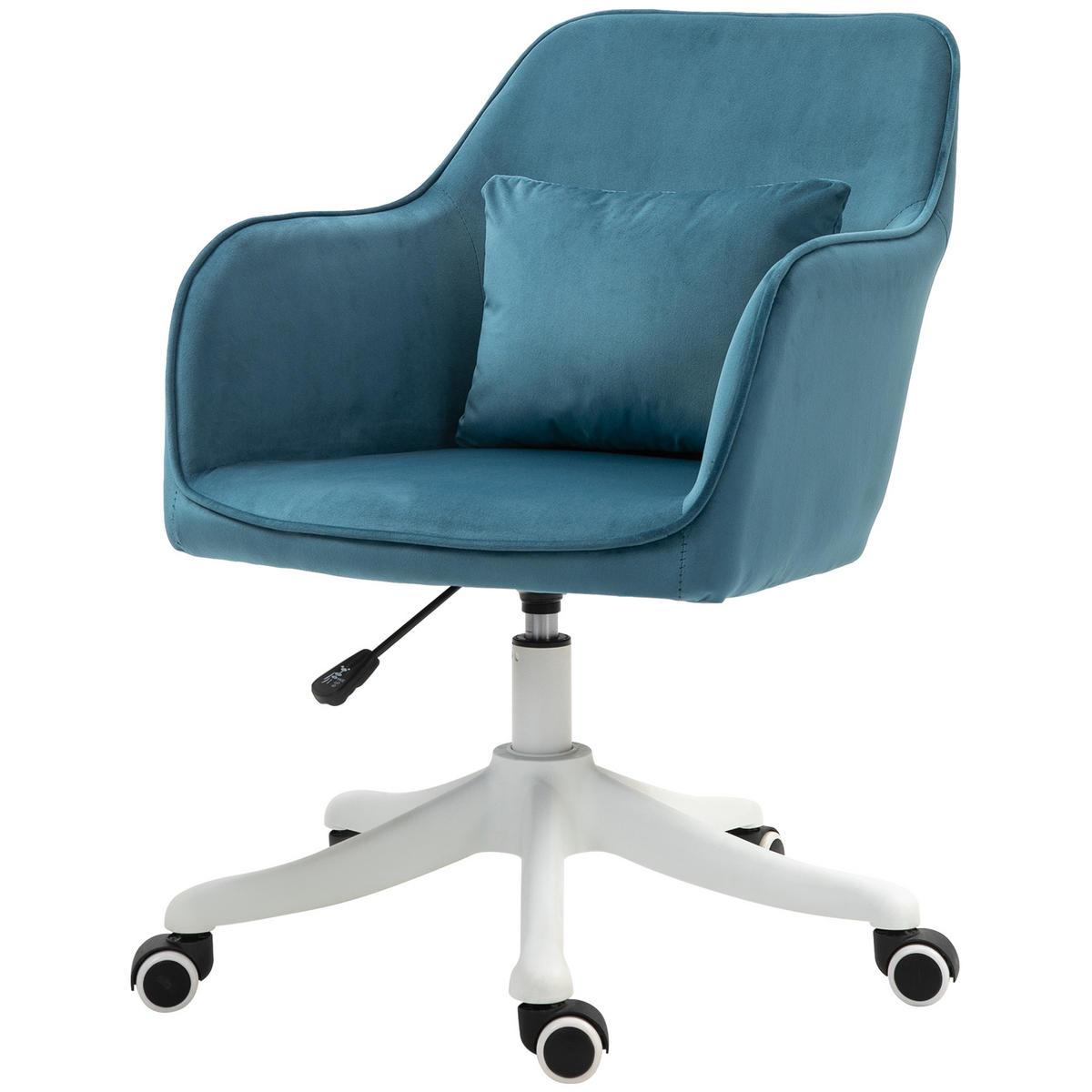 DREHSTUHL DE-11662 Samt mit Massagefunktion & höhenverstellbar Blau - Blau, Textil (70/86/55cm) - ComfortXL