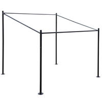 PERGOLA-GESTELL Schwarz - Schwarz, Metall (310/284/295cm) - MCW