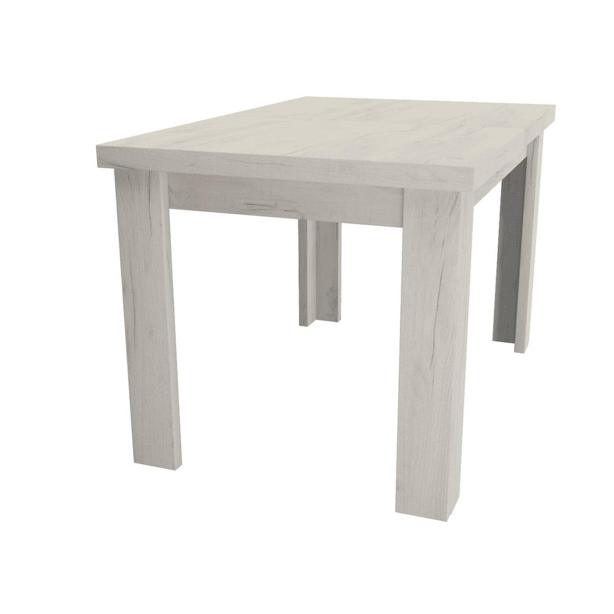 ESSTISCH ausziehbar 120-160 x 80 x 75,5 cm Kraft Weiß - Weiß, Holzwerkstoff (80/120/75.5cm) - Koseto