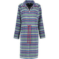 BADEMÄNTEL DAMEN REISSVERSCHLUSS MIT TUNNELGÜRTEL STREIFEN 6218 MULTICOLOR - 12 - Multicolor, Textil (Snull) - Cawoe