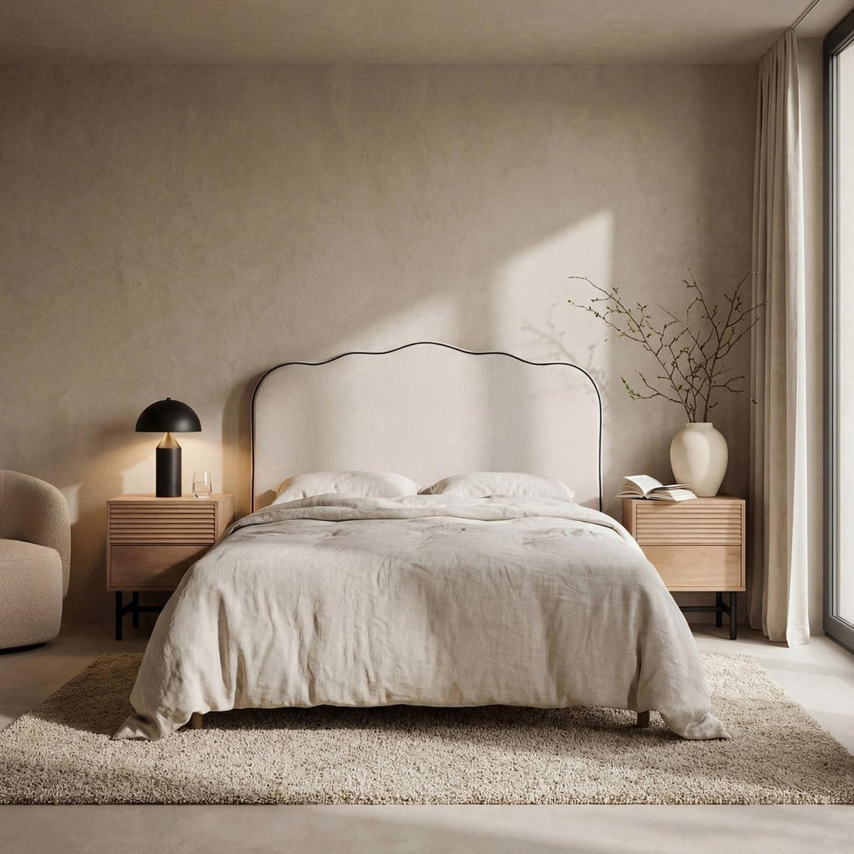 NACHTTISCH 2 SCHUBLADEN Land Natürlich 44 cm x 55 cm - Naturfarben, Holzwerkstoff (44/55/40cm) - Klast Home