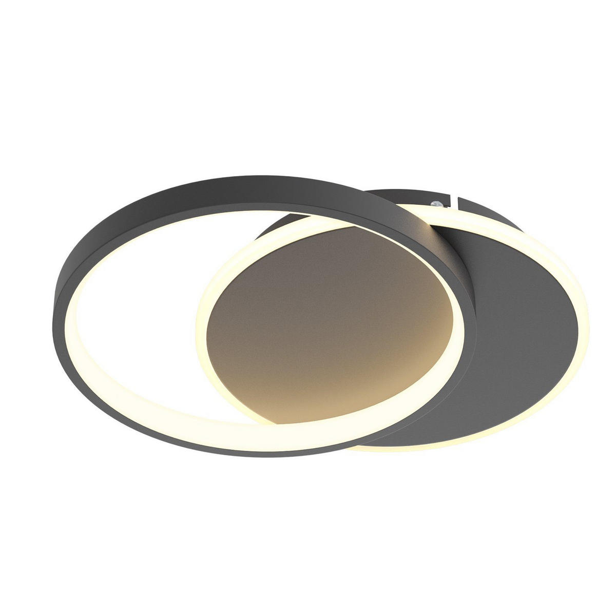 LED-DECKENLEUCHTE Gemini 41/30/6 cm - Schwarz, Metall (41/30/6cm) - Nettlife