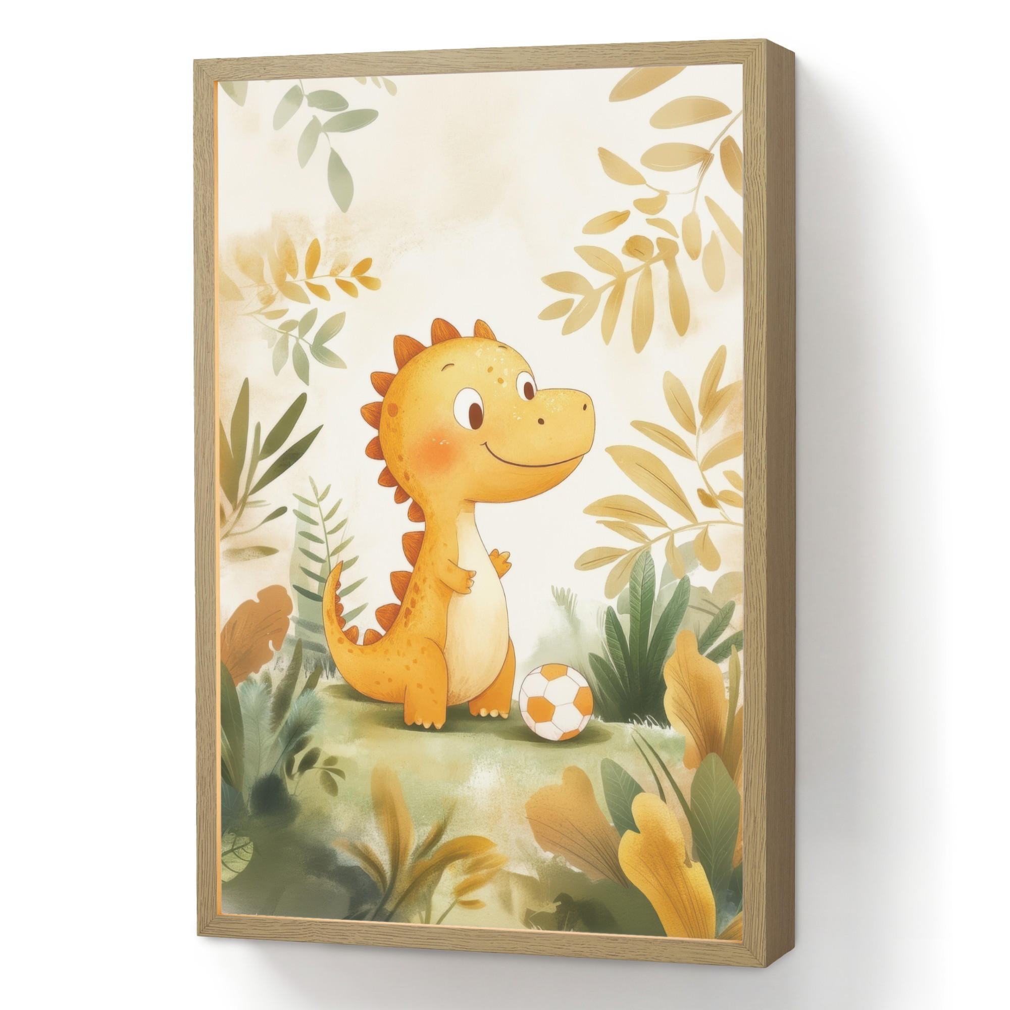 OnlyWow DOBÍJECÍ NOČNÍ LAMPIČKA Dino - Fotbal - Orange 40x60 cm