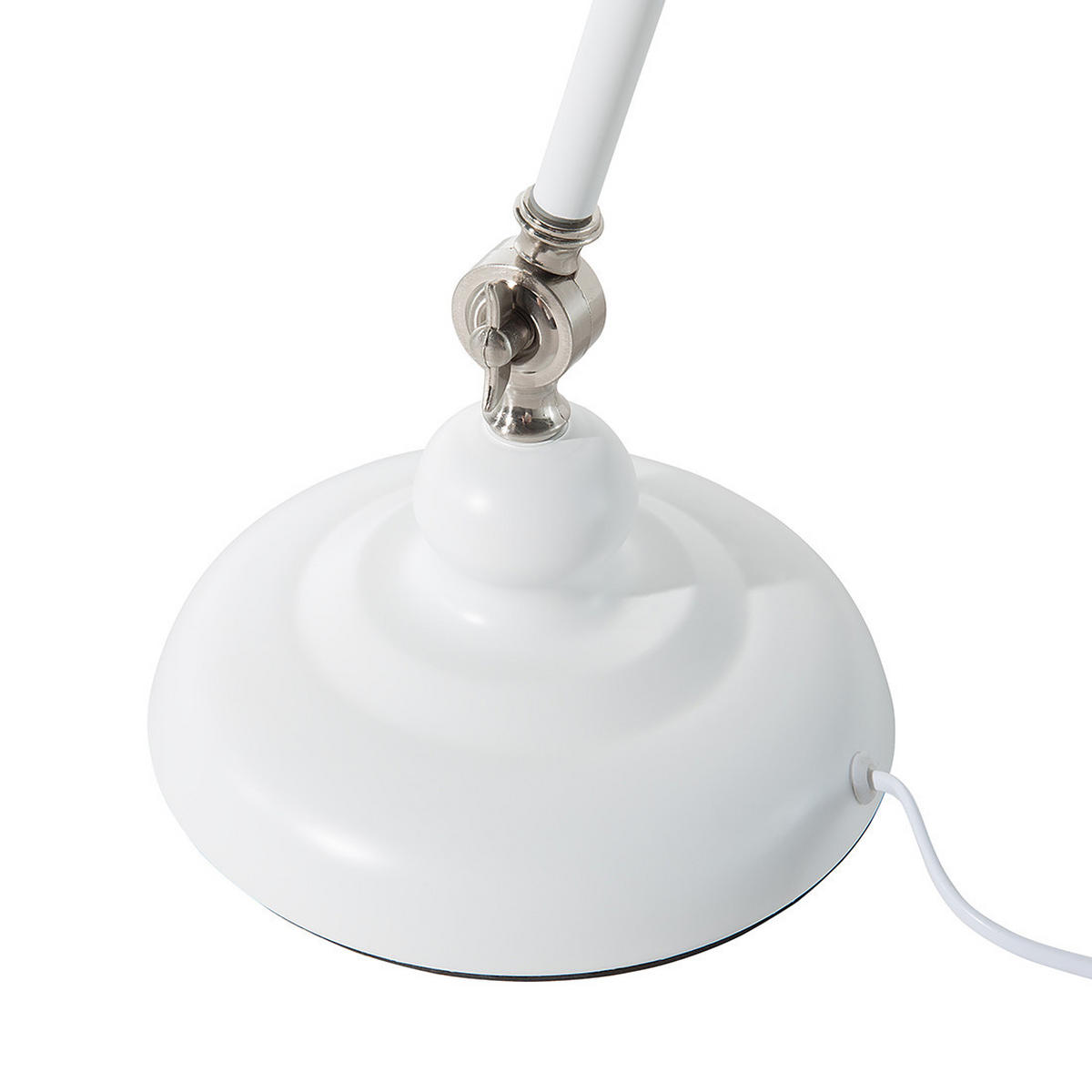 SCHREIBTISCHLAMPE Meramec 19/19/80 cm - Weiß, Metall (19/19/80cm) - Beliani