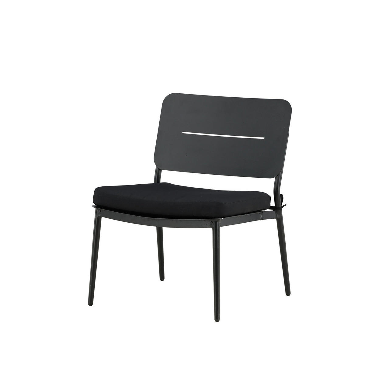 LOUNGESTUHL - Schwarz - Stahl - 55 x 73 x 59 cm - Schwarz, Metall (55/73/59cm) - home24