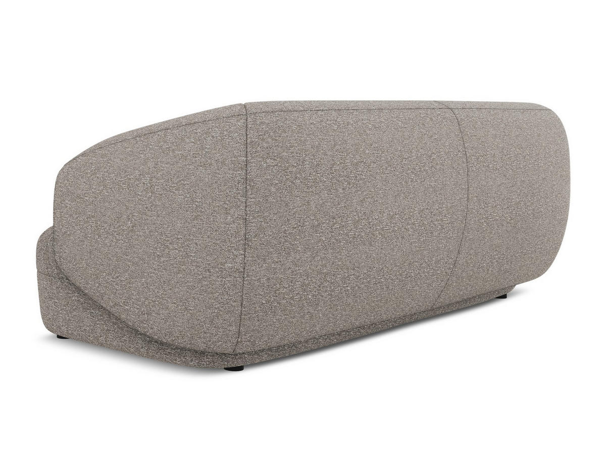 3-SITZER SOFA Strukturstoff Stoff Beige - Greige/Beige, Kunststoff/Textil (212/81/98cm) - Makamii