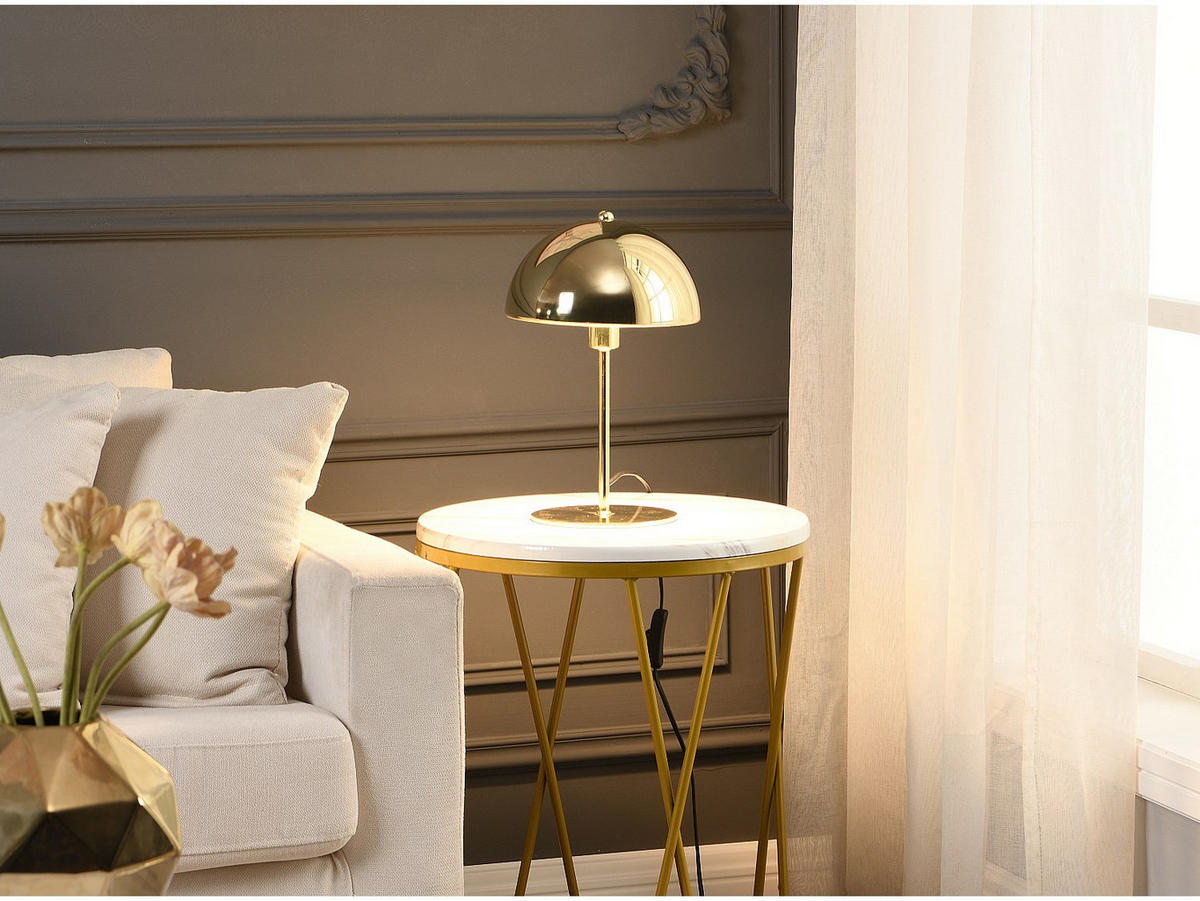 TISCHLAMPE - 20 cm x 20 cm - Metall - Goldfarben - ONTARIO - Goldfarben, Metall (20/20/30cm) - Vente-Unique