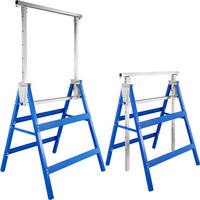 GERÜSTBOCK 2er Set, mit Sicherheitsspinden,blau - Blau, Metall (68.5/56.5/79.5cm) - tectake