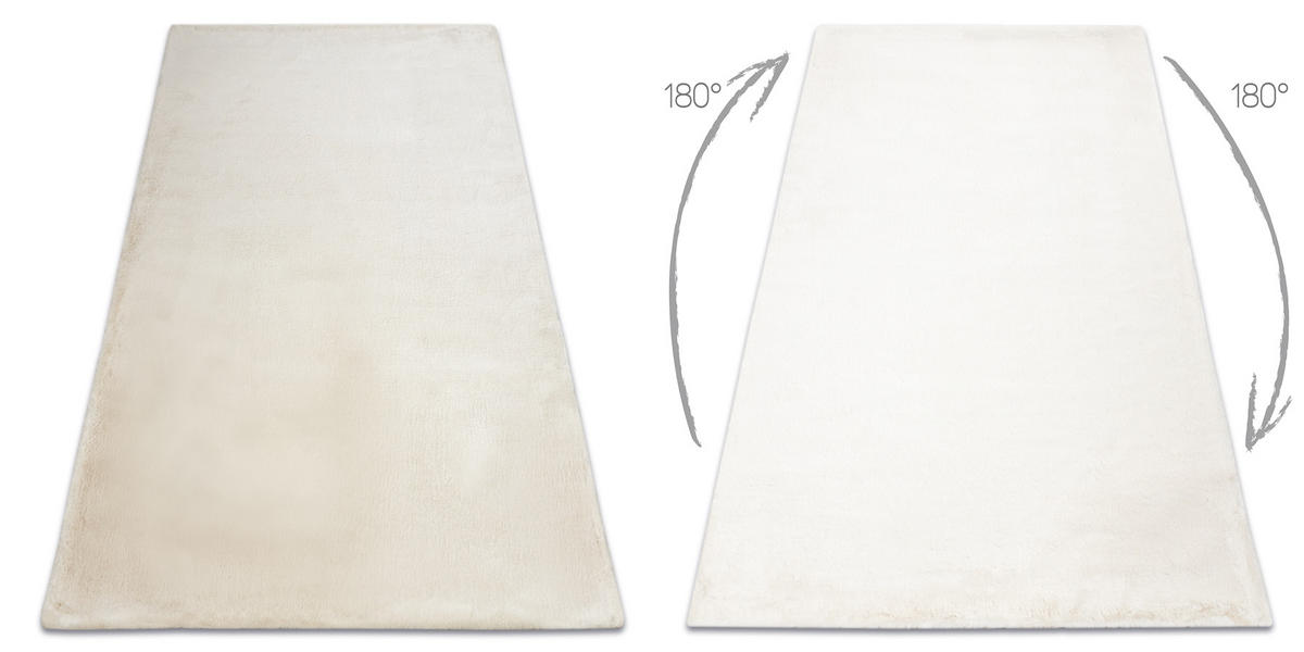 MATTA BUNNY elfenben IMITATION AV KANINSPEL 200/290 cm - Beige, Textil (200/290cm) - rugsX