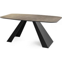 ESSTISCH Monte rechteckig ausziehbar, Dunkelgrauer Chicago Beton 160-200/80/76 cm - Dunkelgrau/Schwarz, Holzwerkstoff/Metall (80/198/76cm) - WFL GROUP