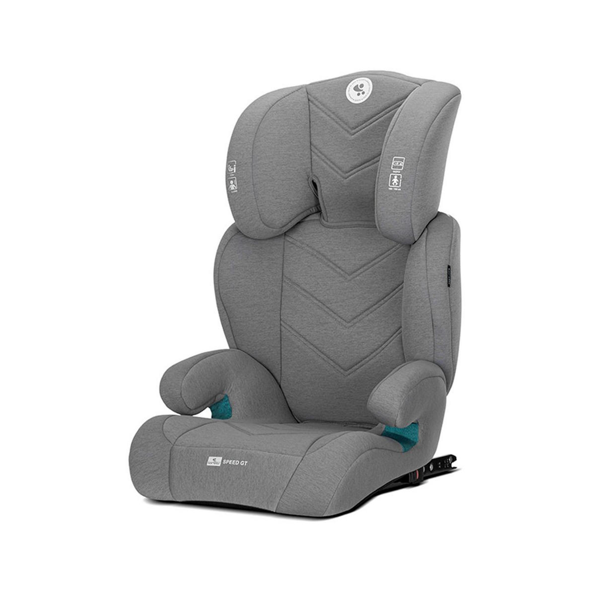 KINDERSITZ Speed GT i-Size grau (100-150cm) Gruppe 2/3 Isofix Kopfstütze - Grau, Textil (47/84/44cm) - Lorelli