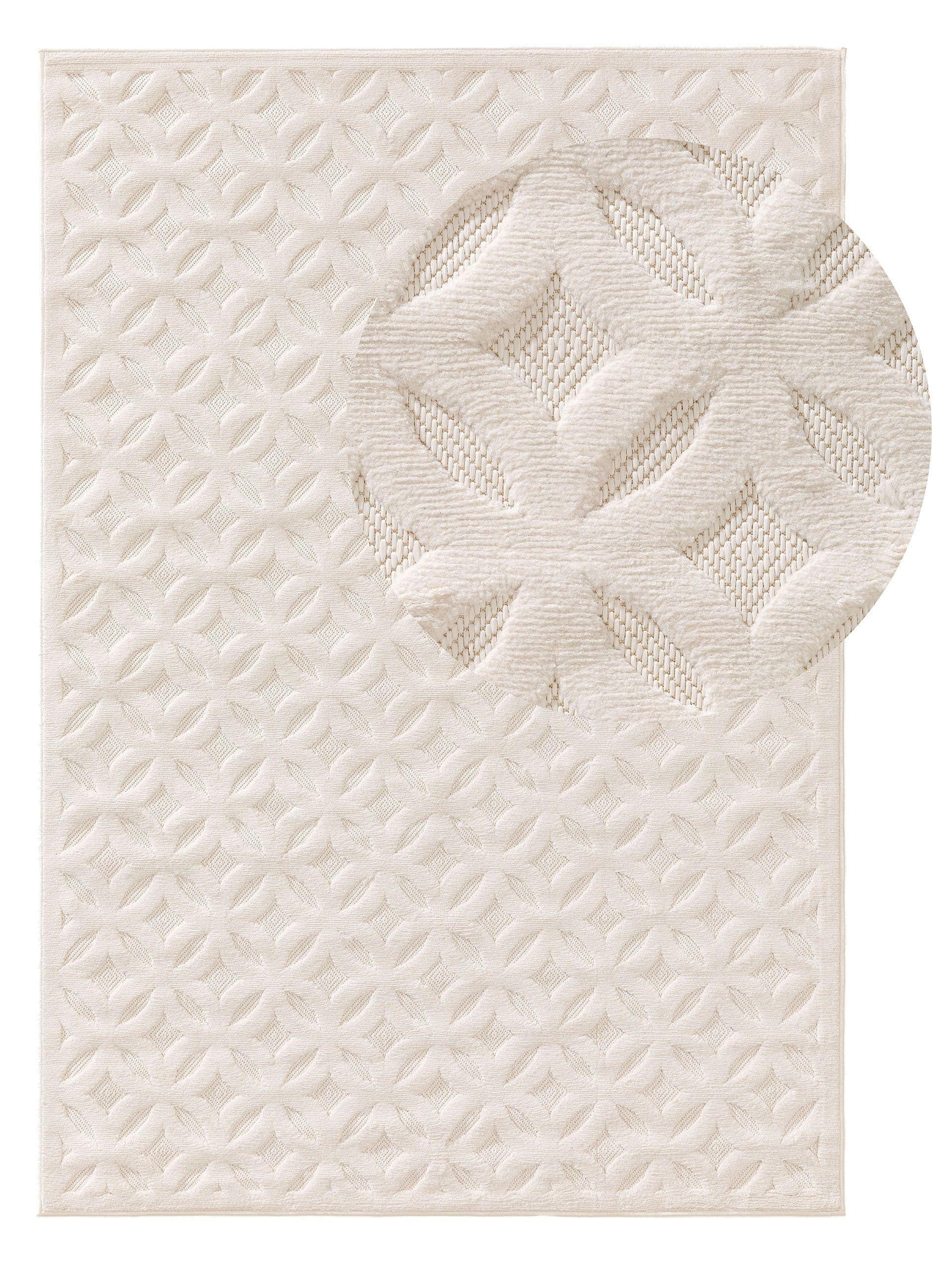 OUTDOORTEPPICH Bonte Cream 120x170 cm - Creme, Textil (120/170cm) - benuta Nest