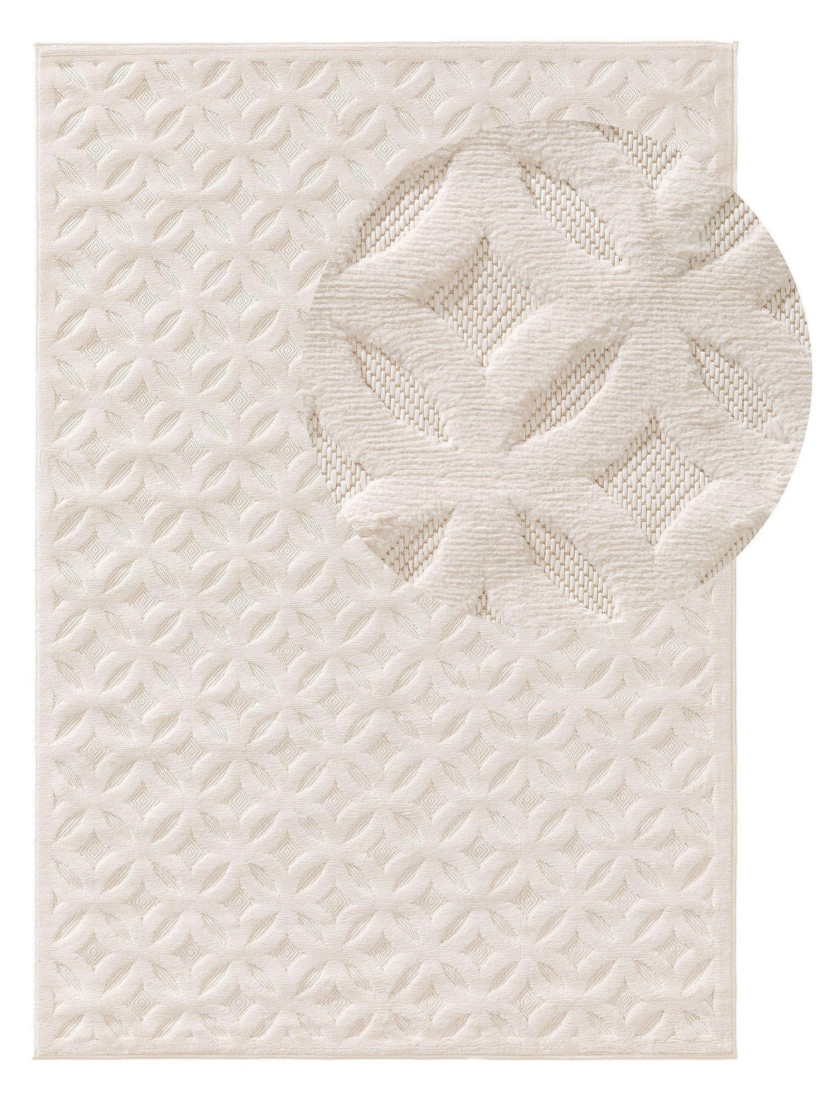 OUTDOORTEPPICH Bonte Cream 120x170 cm - Creme, Textil (120/170cm) - benuta Nest