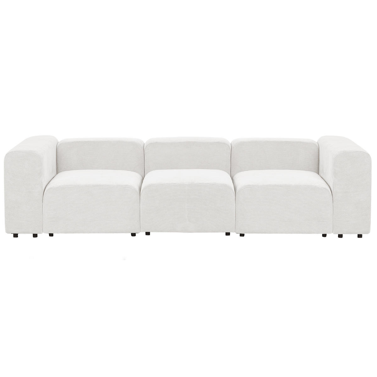 MODULÁRNÍ POHOVKA 3-místná Krémově bílá Manšestr Falsterbo - krémová, textil (278/70/105cm) - Beliani