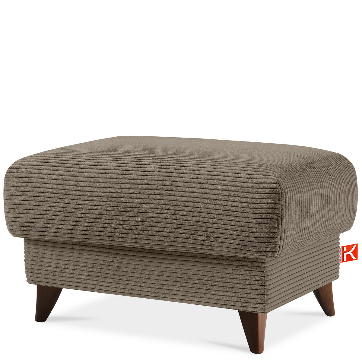 HOCKER GUSTAVO II, Beige - Beige/Braun, Holz/Holzwerkstoff (92/49/92cm) - KONSIMO®