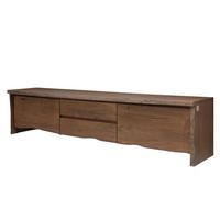 TV-BOARD Akazie 220x45x50 braun lackiert PURE ACACIA #804 - Braun, Holz (45/50/220cm) - Massivmoebel24