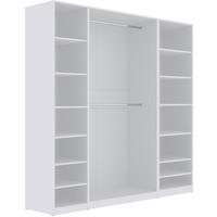 OFFENER-GARDEROBENSCHRANK TRES G/B Weiß 200/206/51 cm - Weiß, Holzwerkstoff (200/51/206cm)