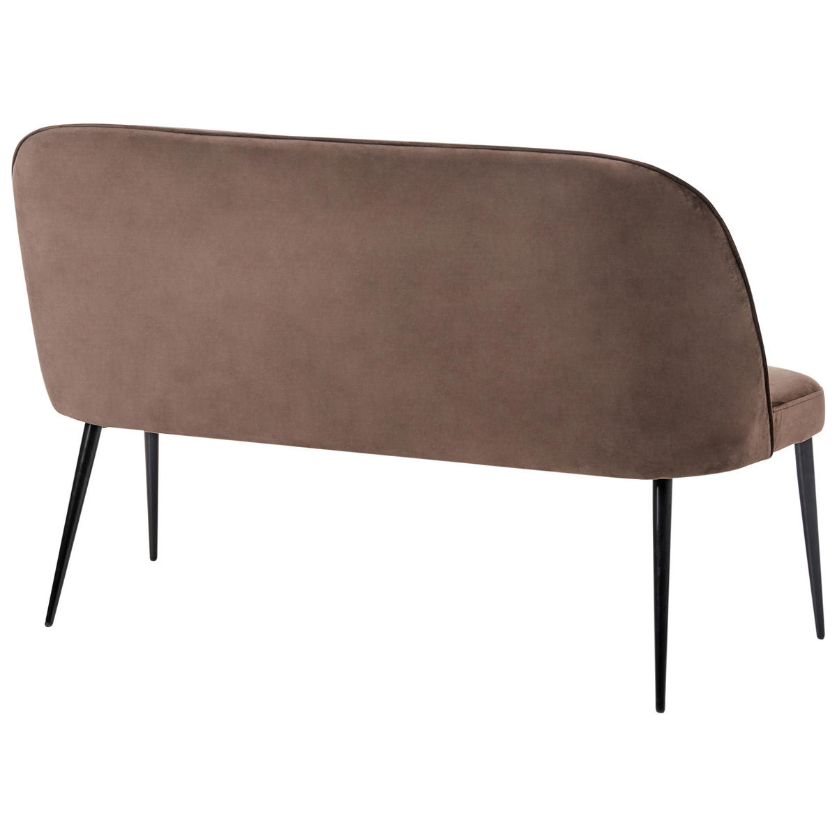 ESSZIMMERBANK 2-Sitzer Samtstoff Dunkelbraun Osby - Dunkelbraun, Textil (130/85/60cm) - Beliani