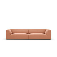 SOFA Ruby aus Samt rosa 4 Sitzplätze - Pink, Textil (93/69/302cm) - Micadoni
