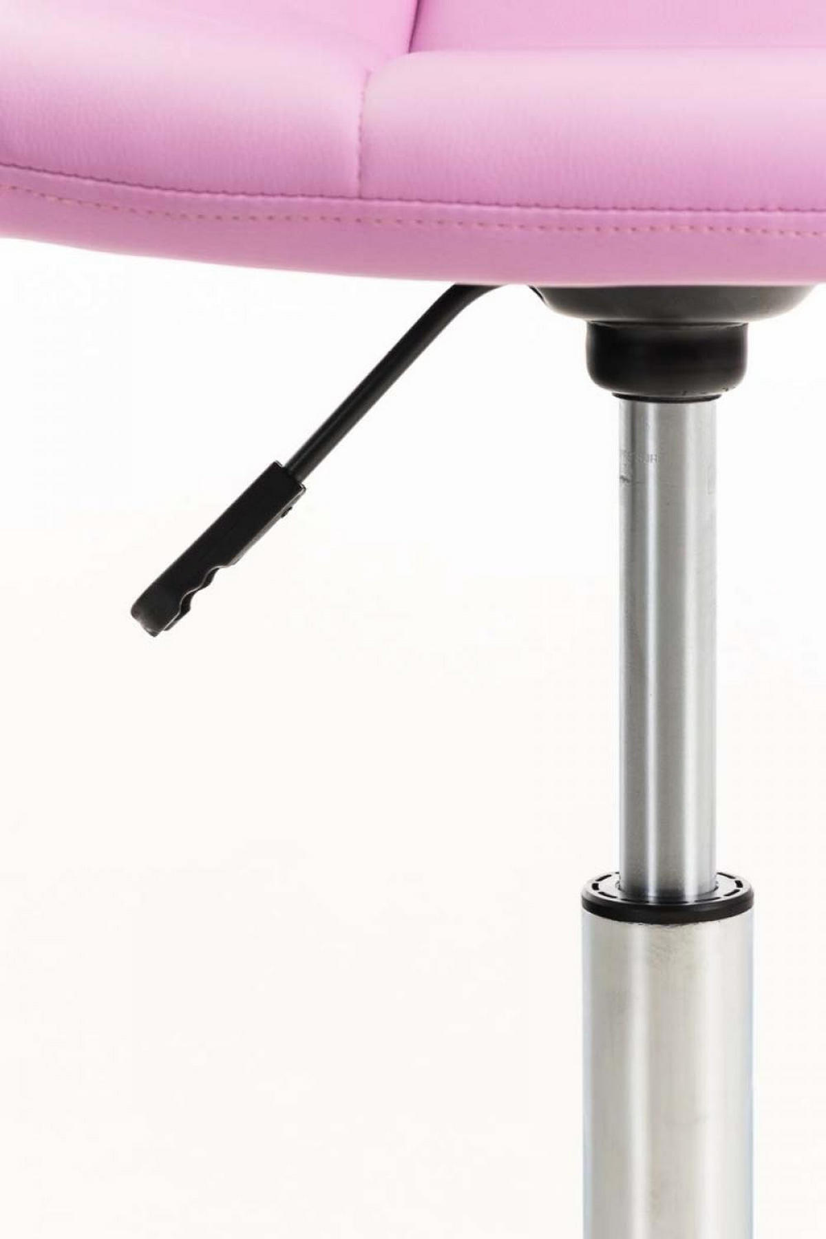 DREHSTUHL Lederlook pink - Chromfarben/Pink, Textil/Metall (55/79/55cm) - CLP