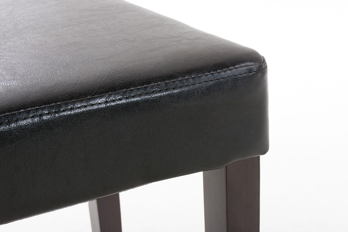 ESSZIMMERSTUHL Dalan Kunstleder Schwarz Dunkelbraun Wohnzimmerstuhl - Schwarz, Leder (41/91/47cm) - DELUKE