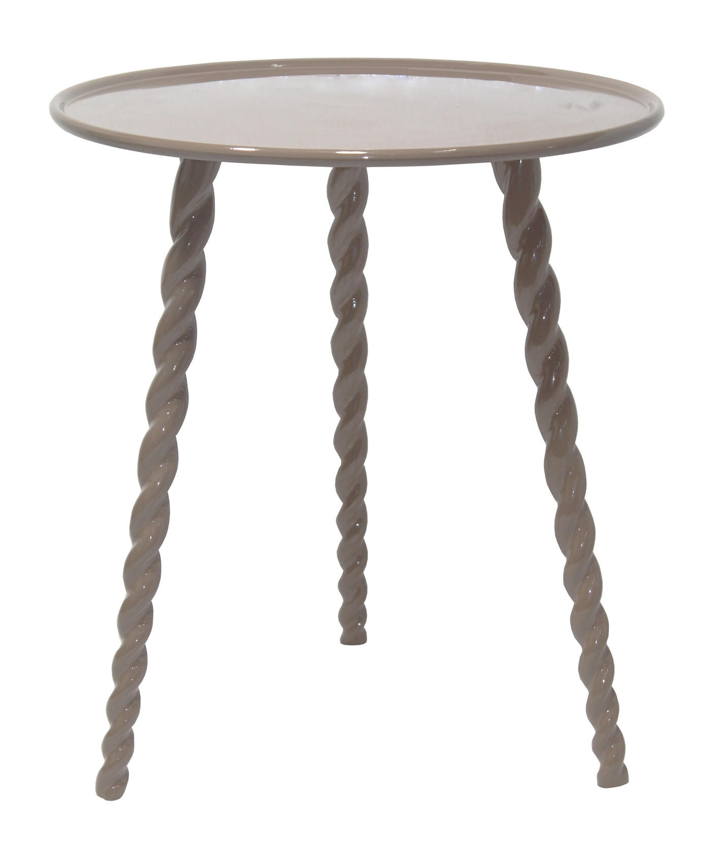 BEISTELLTISCH rund aus Aluminium 46cm, taupe - Braun, Metall (46/46/50cm) - Giga Meubel