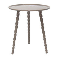 BEISTELLTISCH rund aus Aluminium 46cm, taupe - Braun, Metall (46/46/50cm) - Giga Meubel