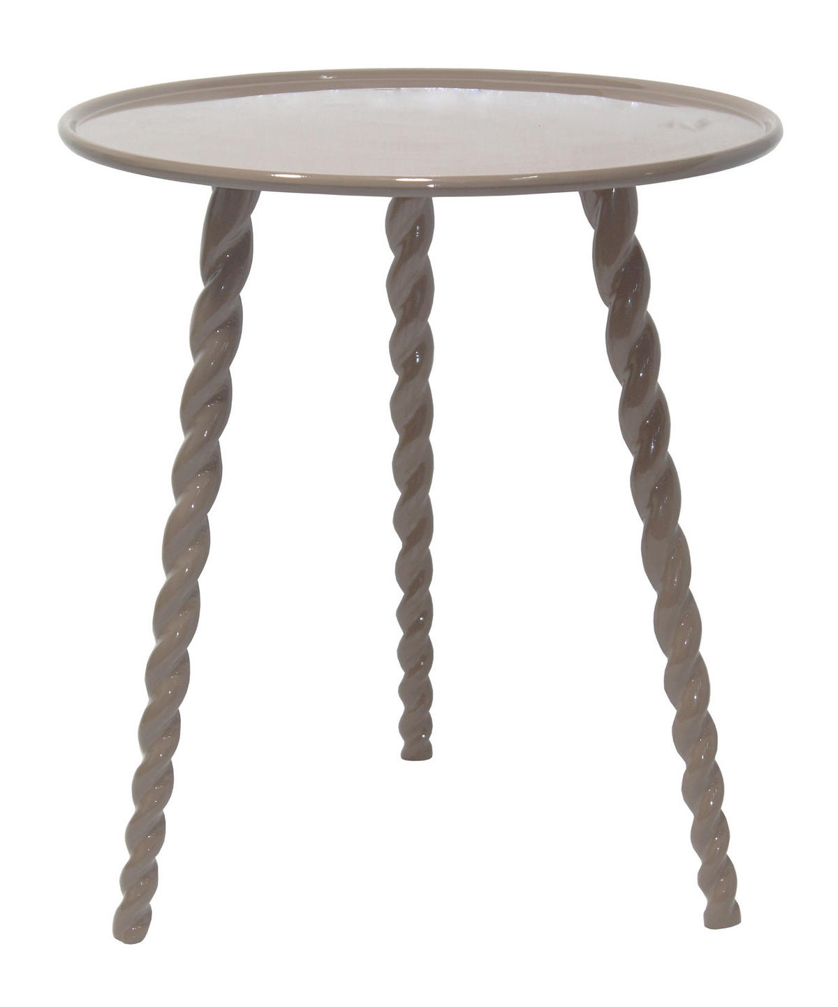 BEISTELLTISCH rund aus Aluminium 46cm, taupe - Braun, Metall (46/46/50cm) - Giga Meubel