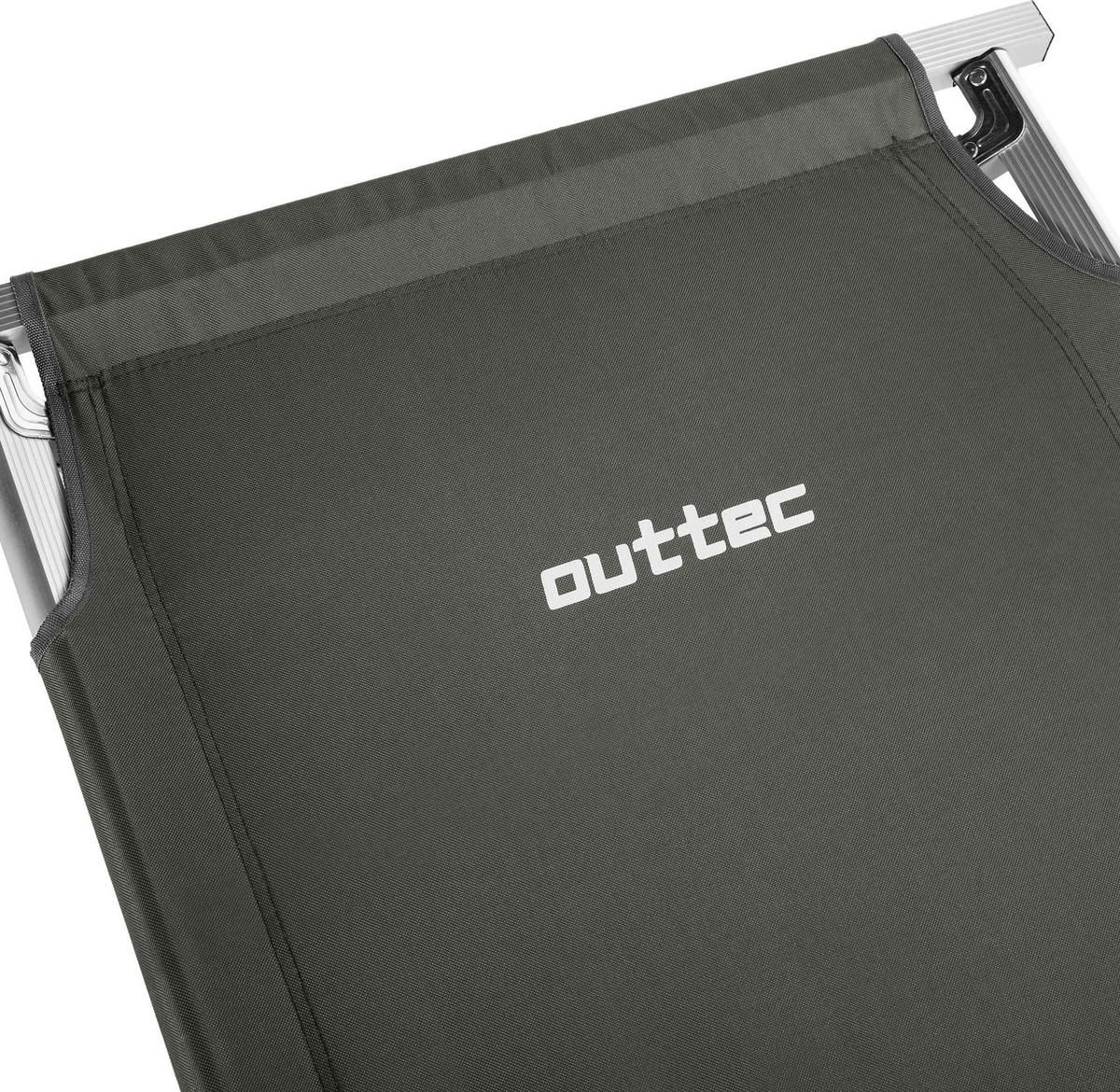 CAMPINGBETT 203/62/45 cm - Grau, Textil/Metall (203/45/62cm) - Outtec
