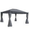 PERGOLA CALPE I Grau - Grau, Metall (394/273/294cm) - MCW