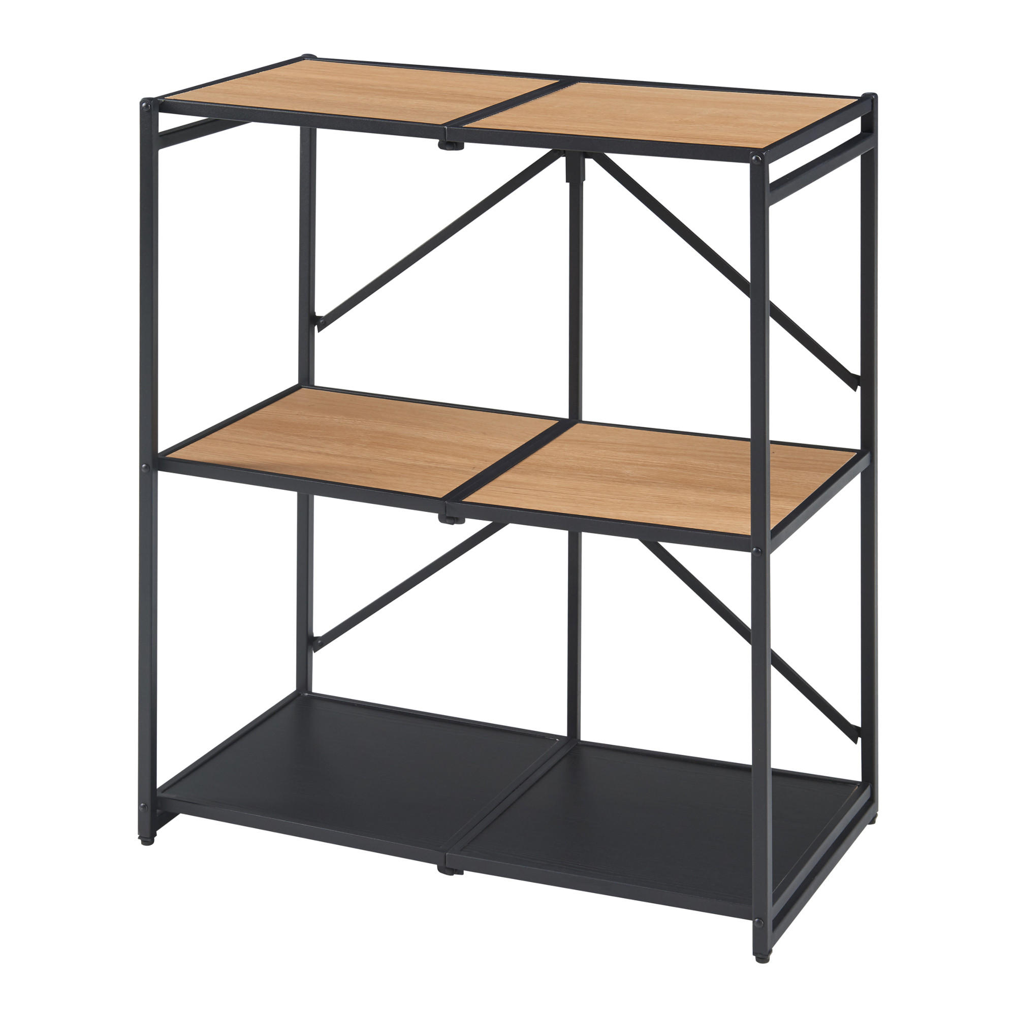 BÜCHERREGAL Telemark - Schwarz, Metall (68/81/38cm) - [en.casa]