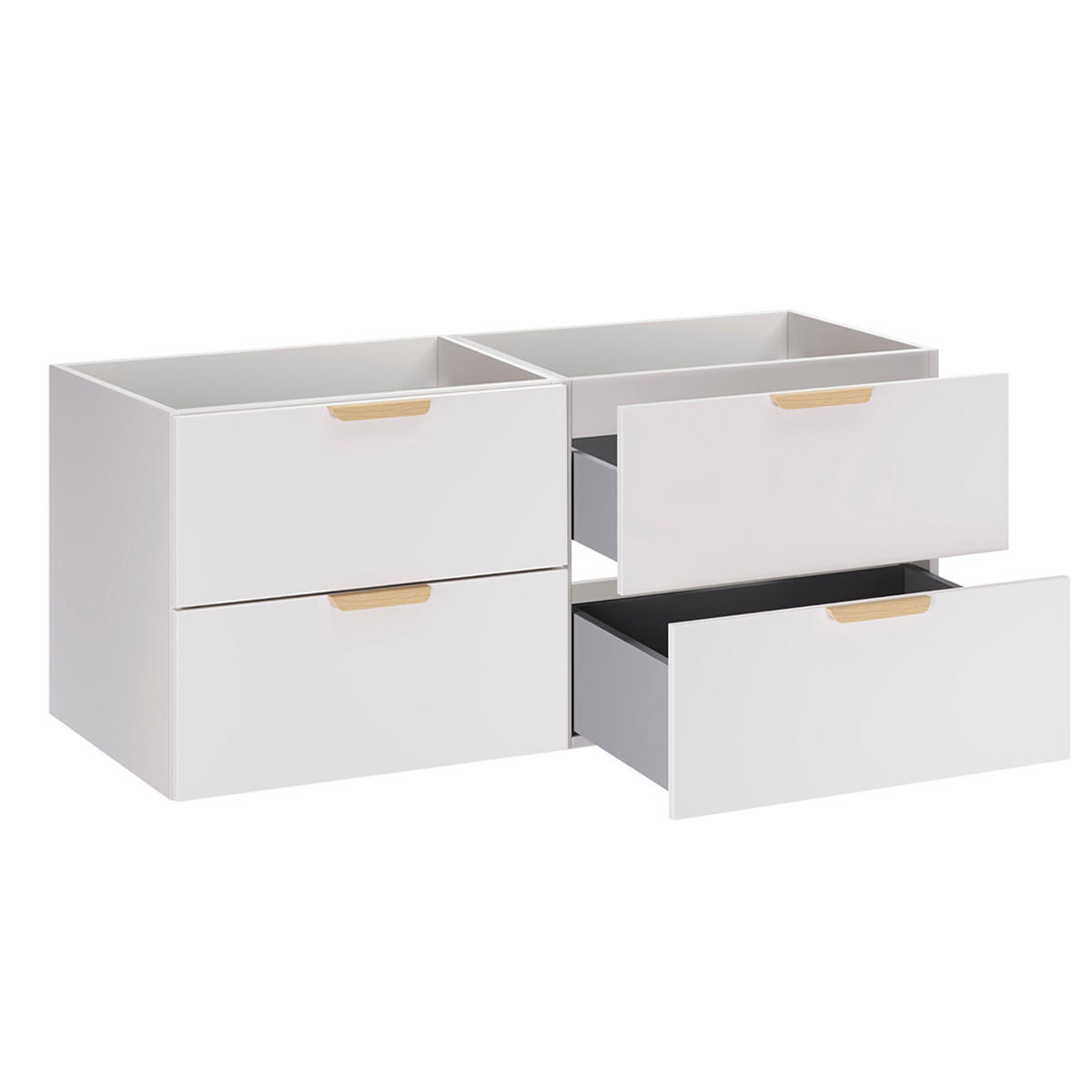 WASCHTISCHUNTERSCHRANK 120cm Oria Weiß - Weiß, Holzwerkstoff (120/50/45.5cm) - Petits-meubles