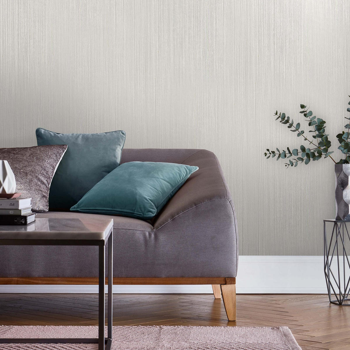 VLIESTAPETE Lustre Pearl - Weiß, Kunststoff (52/1000cm) - Graham & Brown