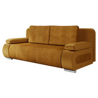 SCHLAFSOFA Emma Cord - Gelb, Holz/Kunststoff (200/77/92cm) - MIRJAN24