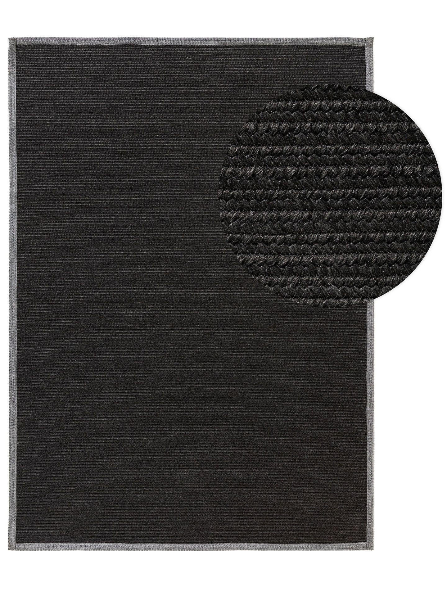 TEPPICH In- & Ou - Schwarz, Kunststoff/Textil (160/1cm) - KUNSTLOFT